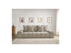 Everest - Canapé Droit Fixe 3 Places - Tissu Texturé - 5 Coussins