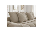 Everest - Canapé Droit Fixe 3 Places - Tissu Texturé - 5 Coussins