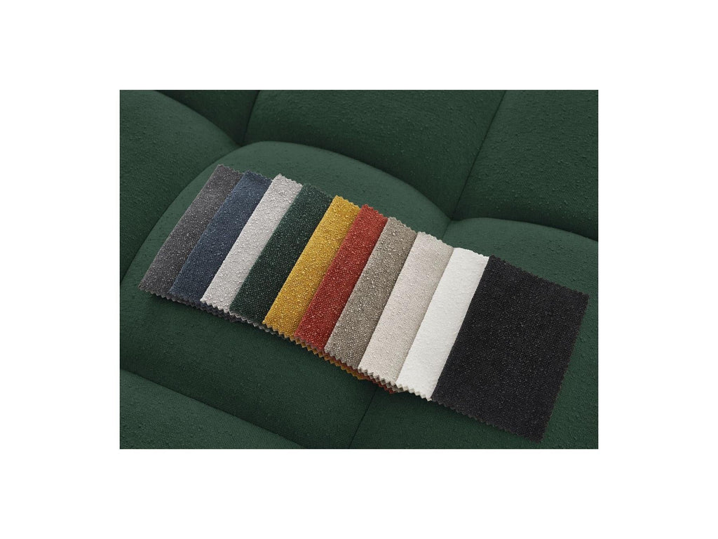 Everest - Canapé Droit Fixe 3 Places - Tissu Texturé - 5 Coussins