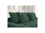 Everest - Canapé Droit Fixe 3 Places - Tissu Texturé - 5 Coussins