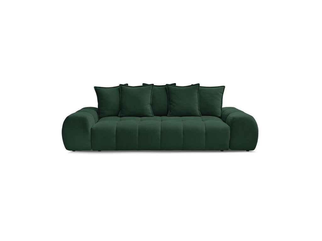Everest - Canapé Droit Fixe 3 Places - Tissu Texturé - 5 Coussins