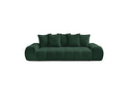 Everest - Canapé Droit Fixe 3 Places - Tissu Texturé - 5 Coussins