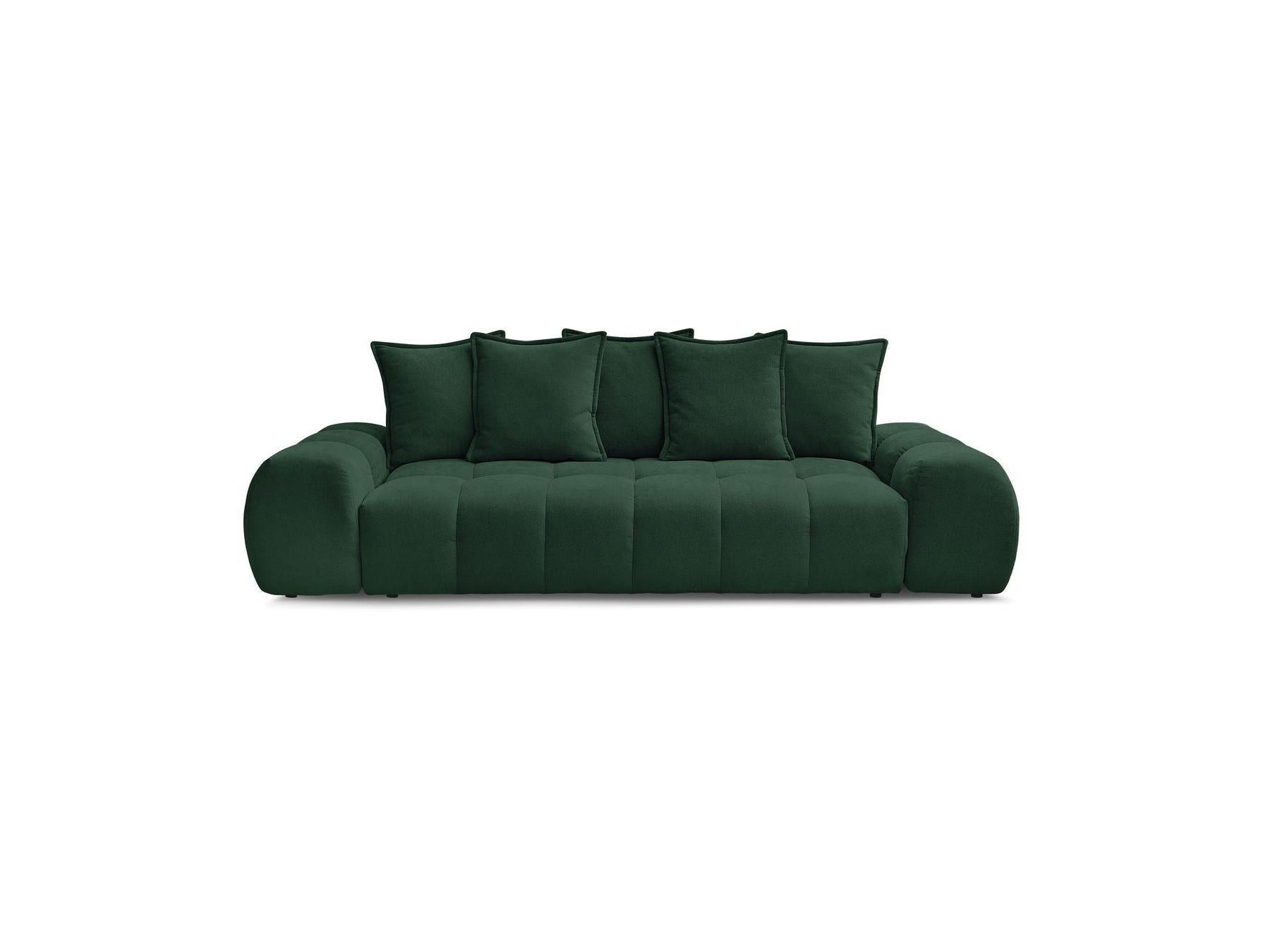 Everest - Canapé Droit Fixe 3 Places - Tissu Texturé - 5 Coussins