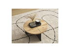 Martin - Table Basse Rond - Bois Massif De Manguier Et Métal