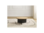 Martin - Table Basse Rond - Bois Massif De Manguier Et Métal
