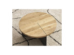 Martin - Table Basse Rond - Bois Massif De Manguier Et Métal