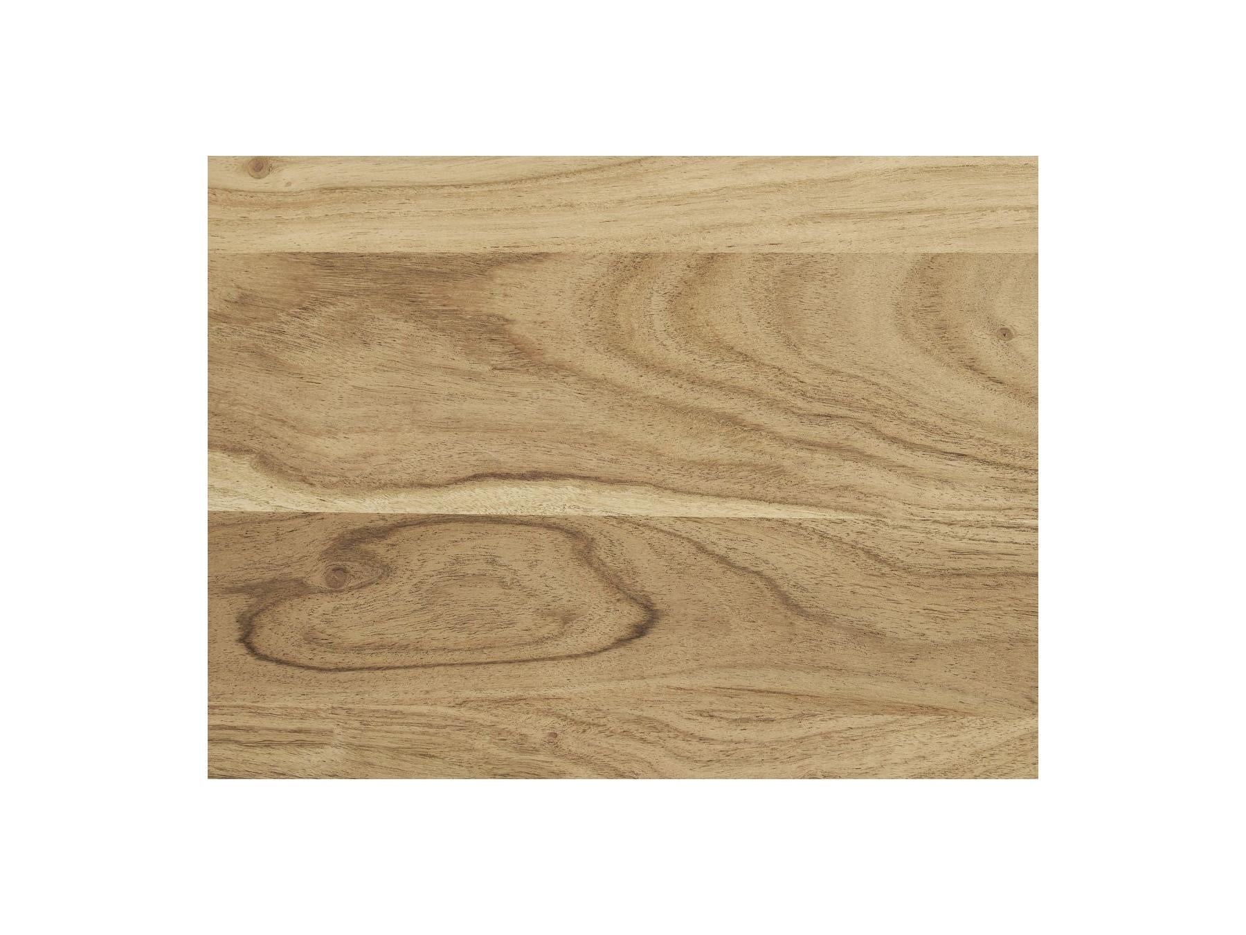 Martin - Table Basse Rond - Bois Massif De Manguier Et Métal