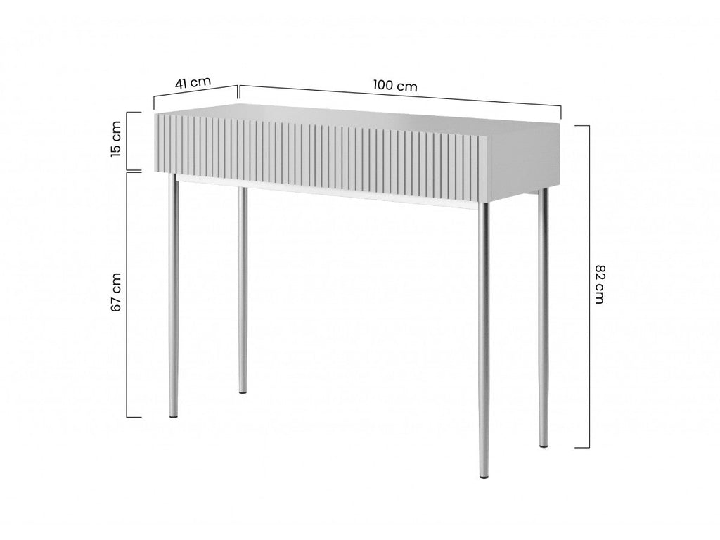 Kasha - Console 2 Tiroirs - Pieds Noirs