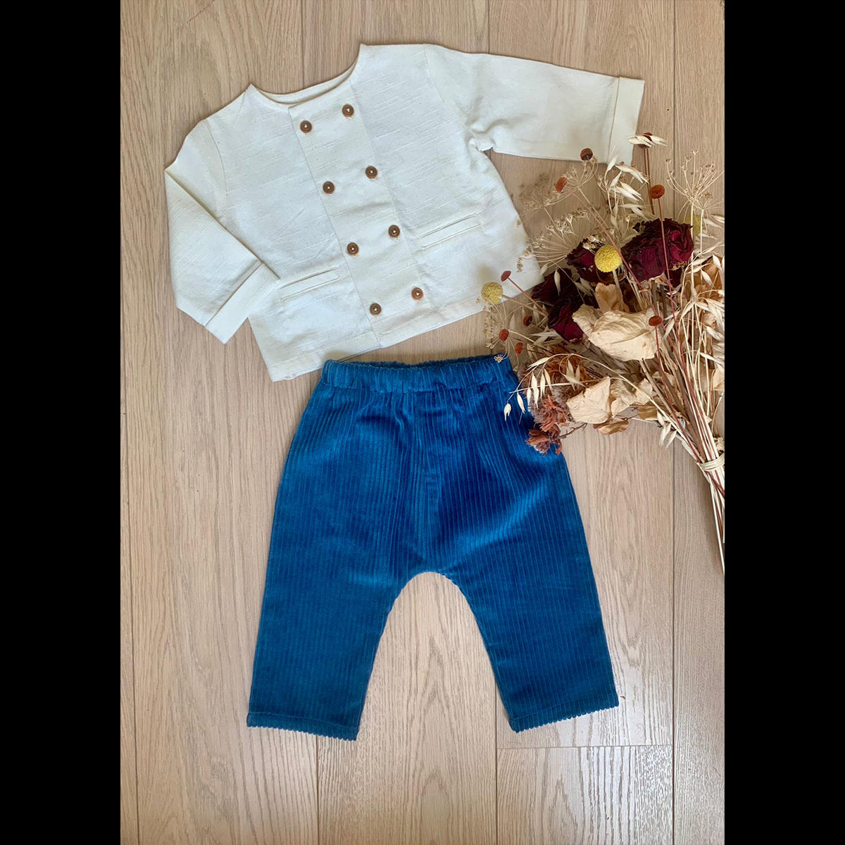Sarouel Malo Velours Schtroumpf