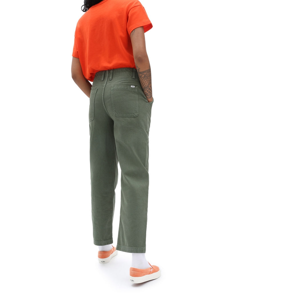 Jean Droit 7/8 Needlepoint - Vert Foncé - Femme