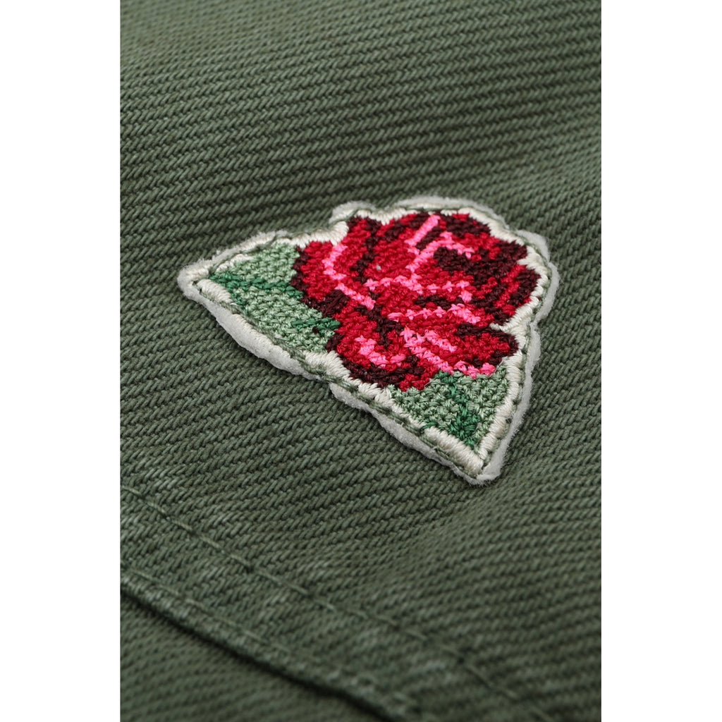 Jean Droit 7/8 Needlepoint - Vert Foncé - Femme