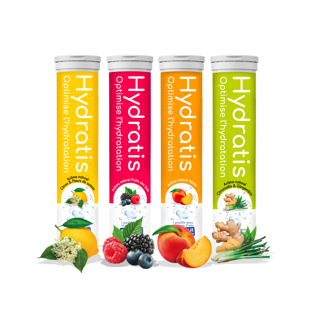 Pack Mix 4 Tubes : Pack 4 tubes : Fruits des bois, Citron fleurs de sureau, Pêche, Citronnelle Gingembre