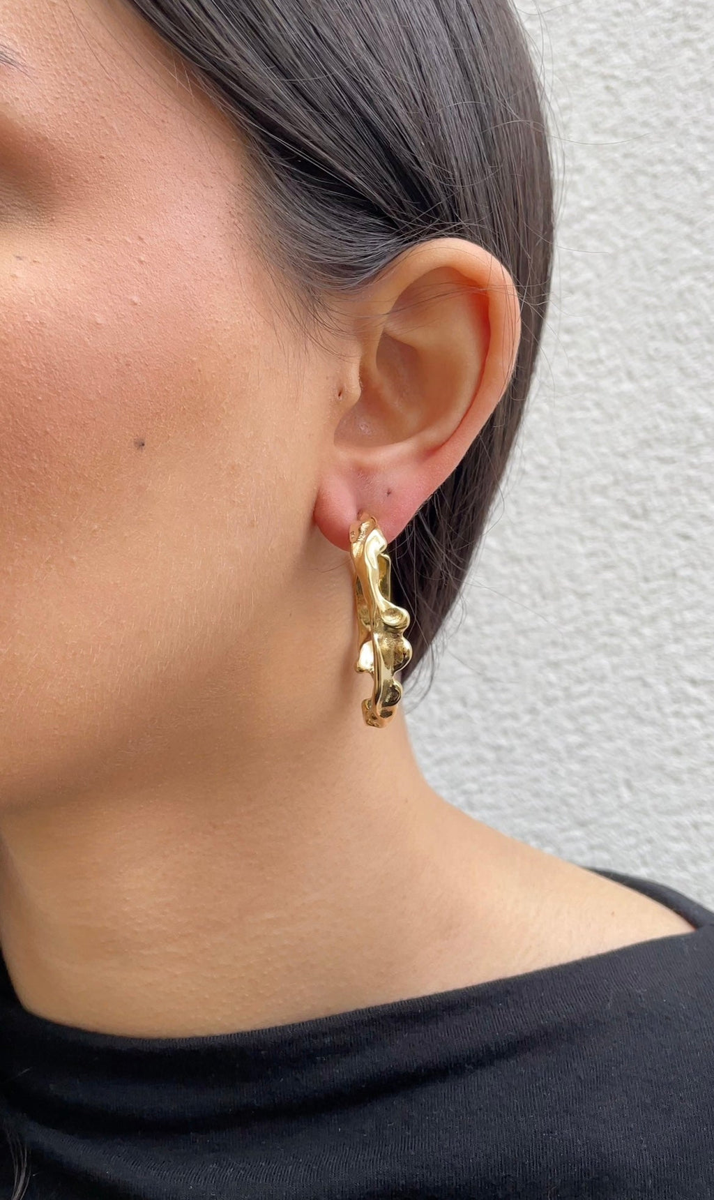 Boucles D'Oreilles Melted Hoops