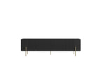 Mathilde - Meuble Tv 2 Portes 2 Tiroirs - Pieds Or