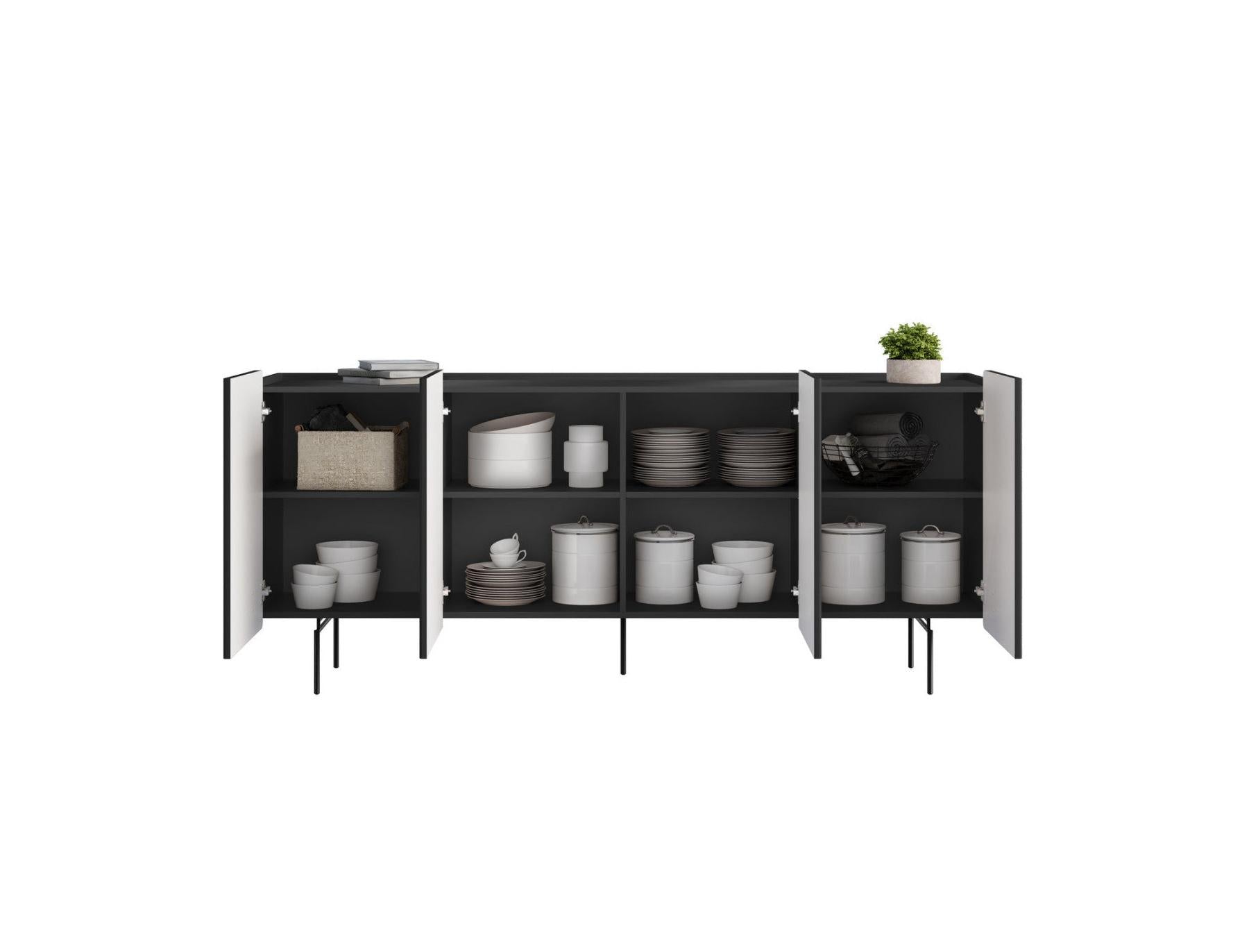 Mathilde - Buffet 4 Portes - Pieds Noir