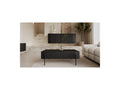 Mathilde - Table Basse 2 Tiroirs - Pieds Noirs