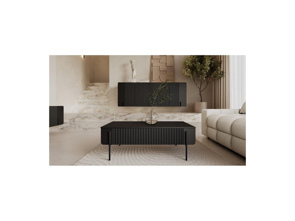 Mathilde - Table Basse 2 Tiroirs - Pieds Noirs