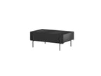 Mathilde - Table Basse 2 Tiroirs - Pieds Noirs