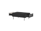 Mathilde - Table Basse 2 Tiroirs - Pieds Noirs