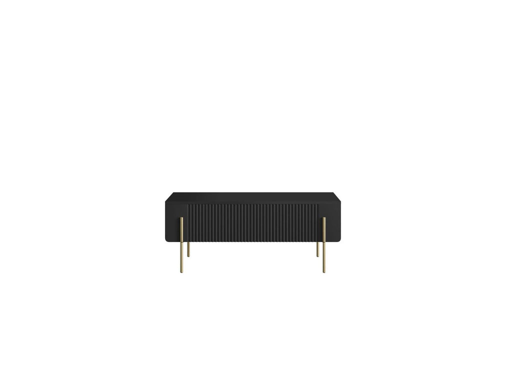 Mathilde - Table Basse 2 Tiroirs - Pieds Or