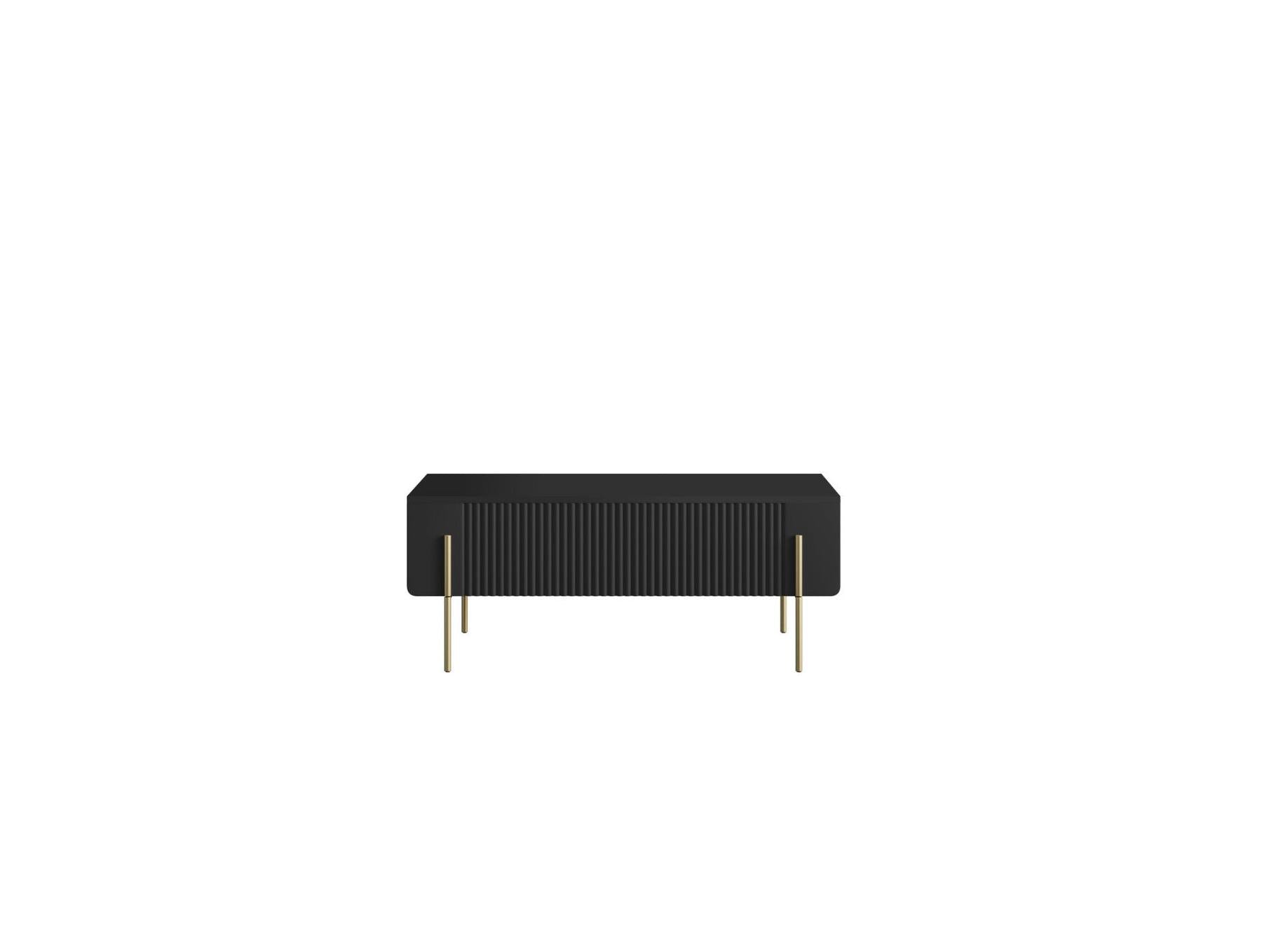 Mathilde - Table Basse 2 Tiroirs - Pieds Or