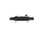Mathilde - Table Basse 2 Tiroirs - Pieds Or