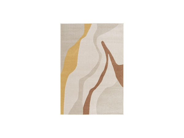 Ulys - Tapis Poils Ras - Motif Abstrait - Beige
