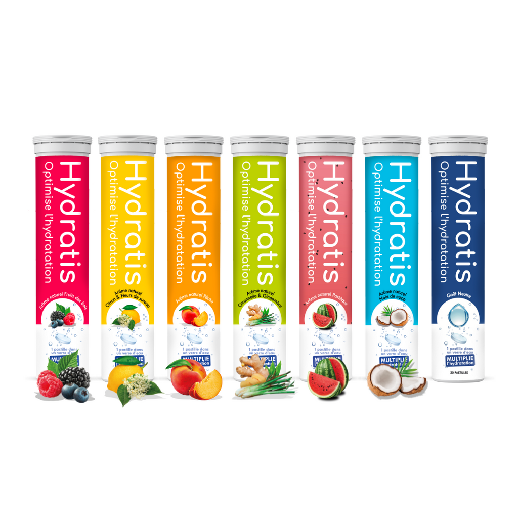 Pack Mix 7 Tubes : Fruits des bois, Citron fleurs de sureau, Pêche, Citronnelle Gingembre, Coco, Pastèque, Neutre