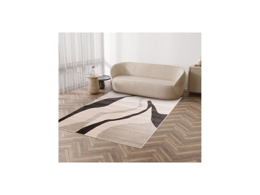 Ulys - Tapis Poils Ras - Motif Abstrait - Gris