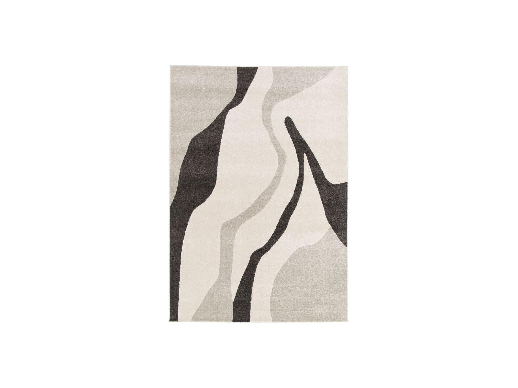 Ulys - Tapis Poils Ras - Motif Abstrait - Gris