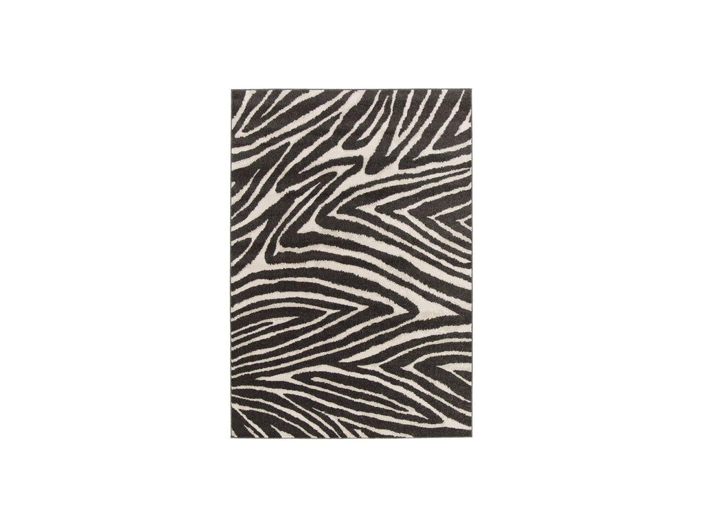 Zayn - Tapis Poils Ras - Motif Abstrait - Gris