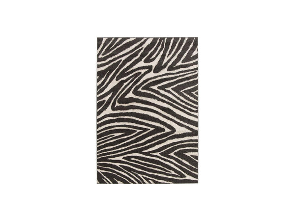 Zayn - Tapis Poils Ras - Motif Abstrait - Gris