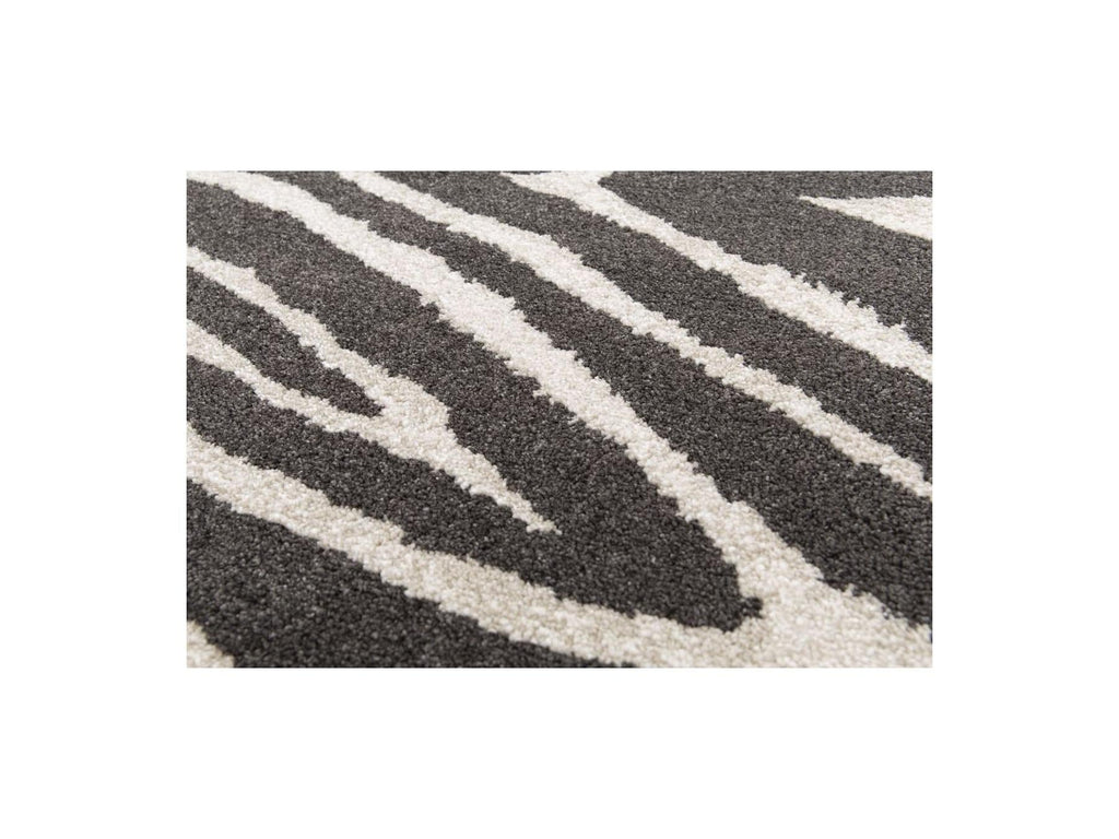 Zayn - Tapis Poils Ras - Motif Abstrait - Gris
