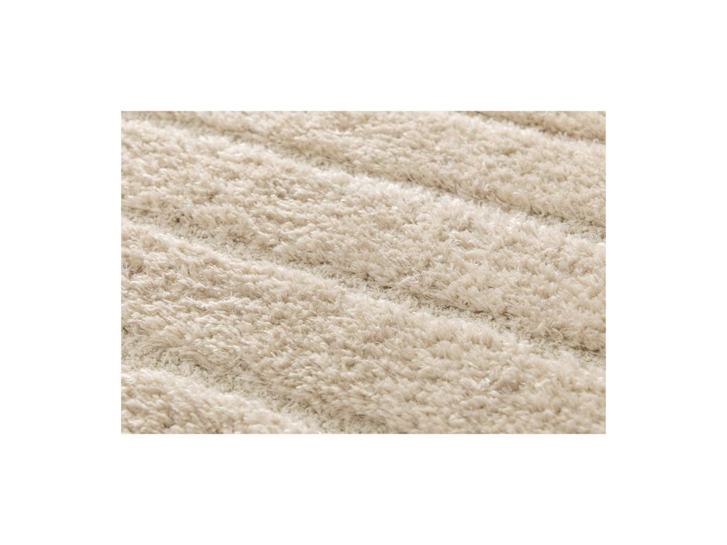 Cyrello - Tapis Poils Longs - Motif Graphique - Beige
