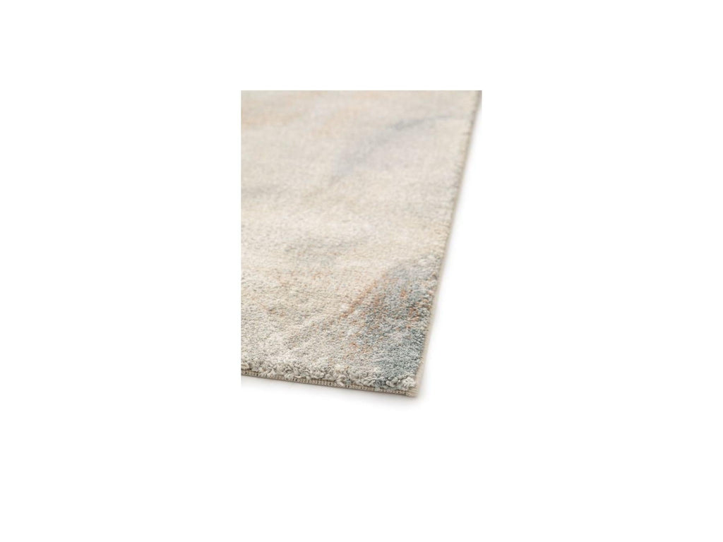 Riviere - Tapis Poils Ras - Motif Abstrait - Bleu