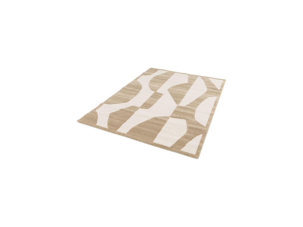 Elior - Tapis Poils Courts - Motif Abstrait - Marron