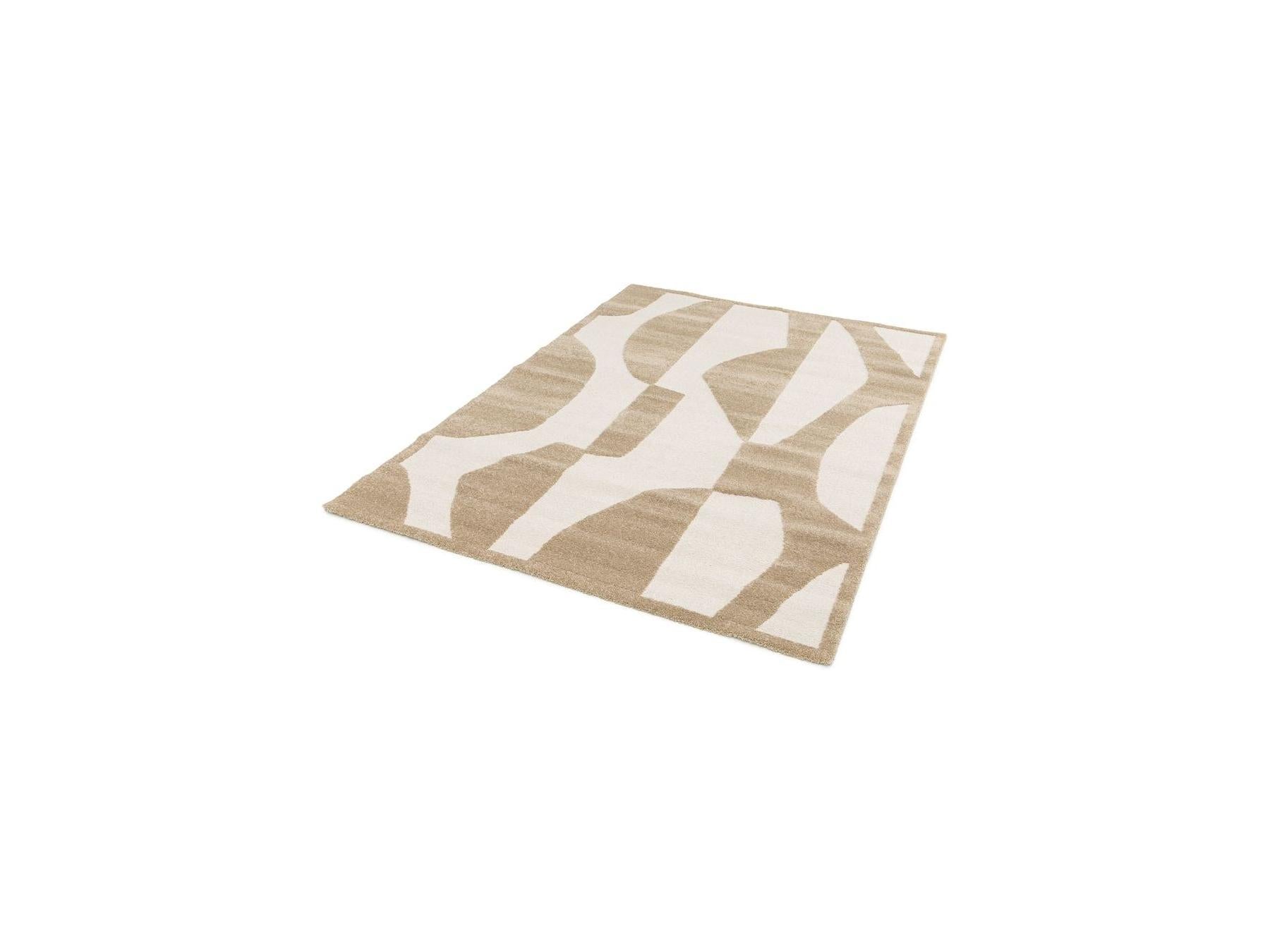 Elior - Tapis Poils Courts - Motif Abstrait - Marron