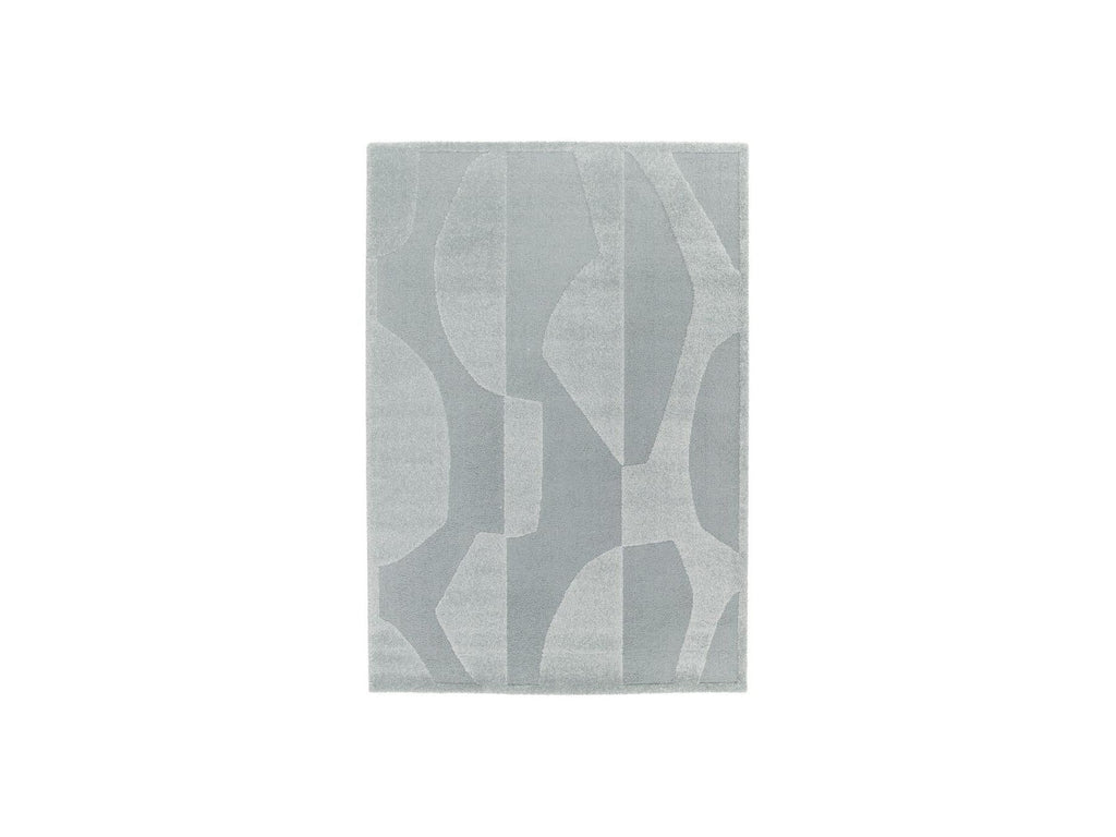 Elior - Tapis Poils Courts - Motif Abstrait - Bleu