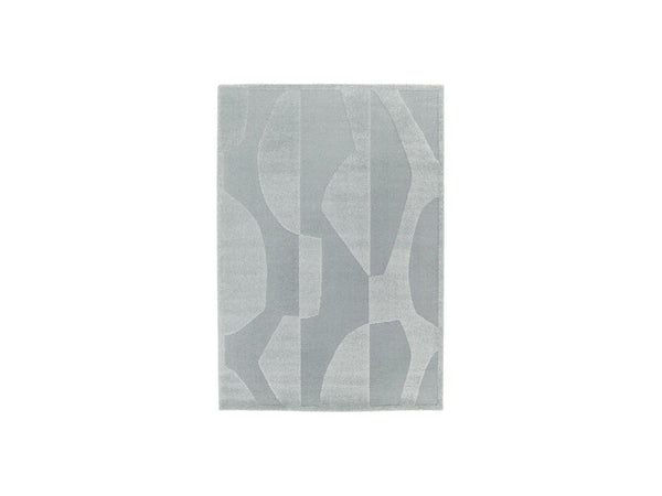 Elior - Tapis Poils Courts - Motif Abstrait - Bleu