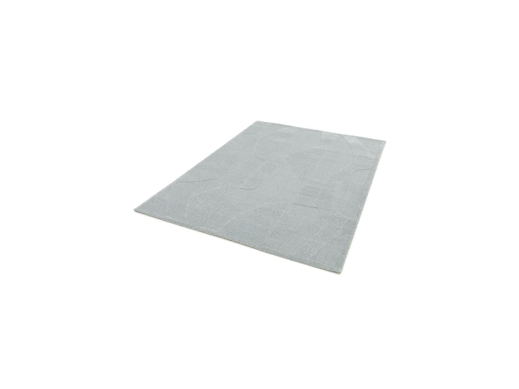Elior - Tapis Poils Courts - Motif Abstrait - Bleu