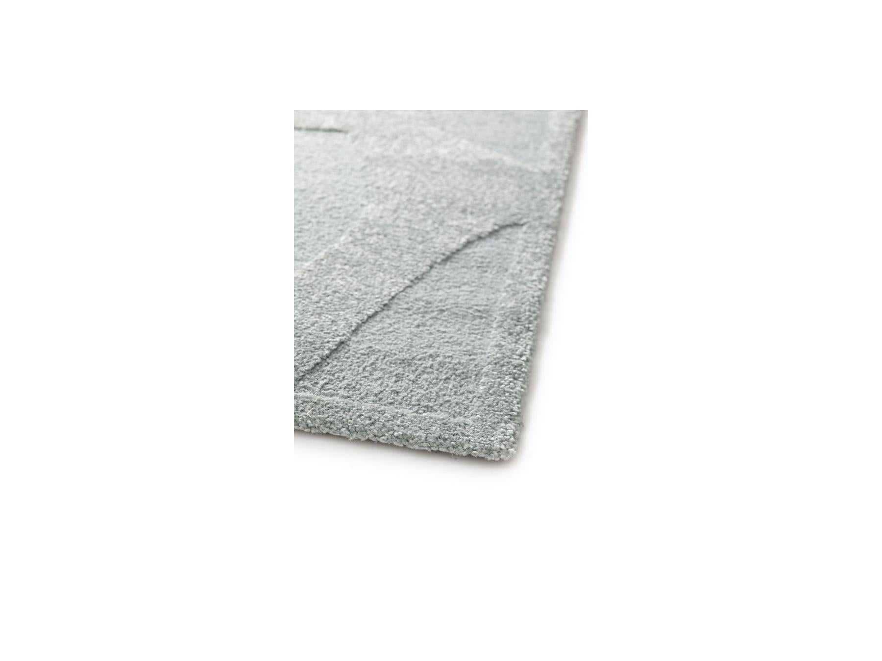 Elior - Tapis Poils Courts - Motif Abstrait - Bleu