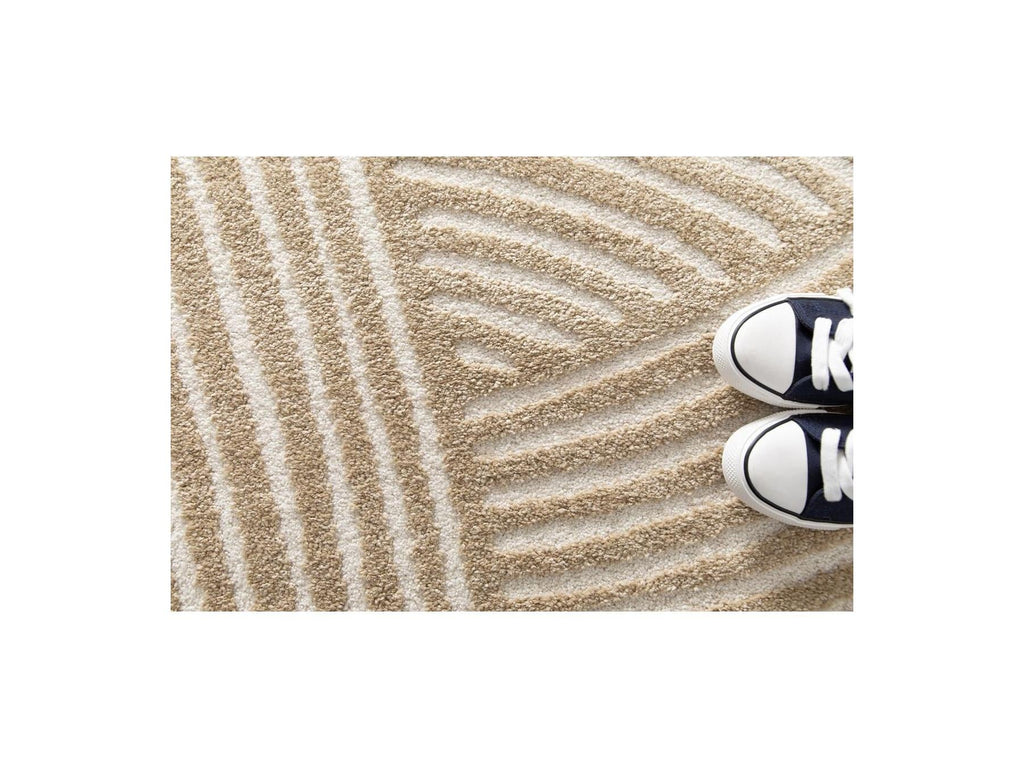 Stan - Tapis Poils Courts - Motif Abstrait - Marron