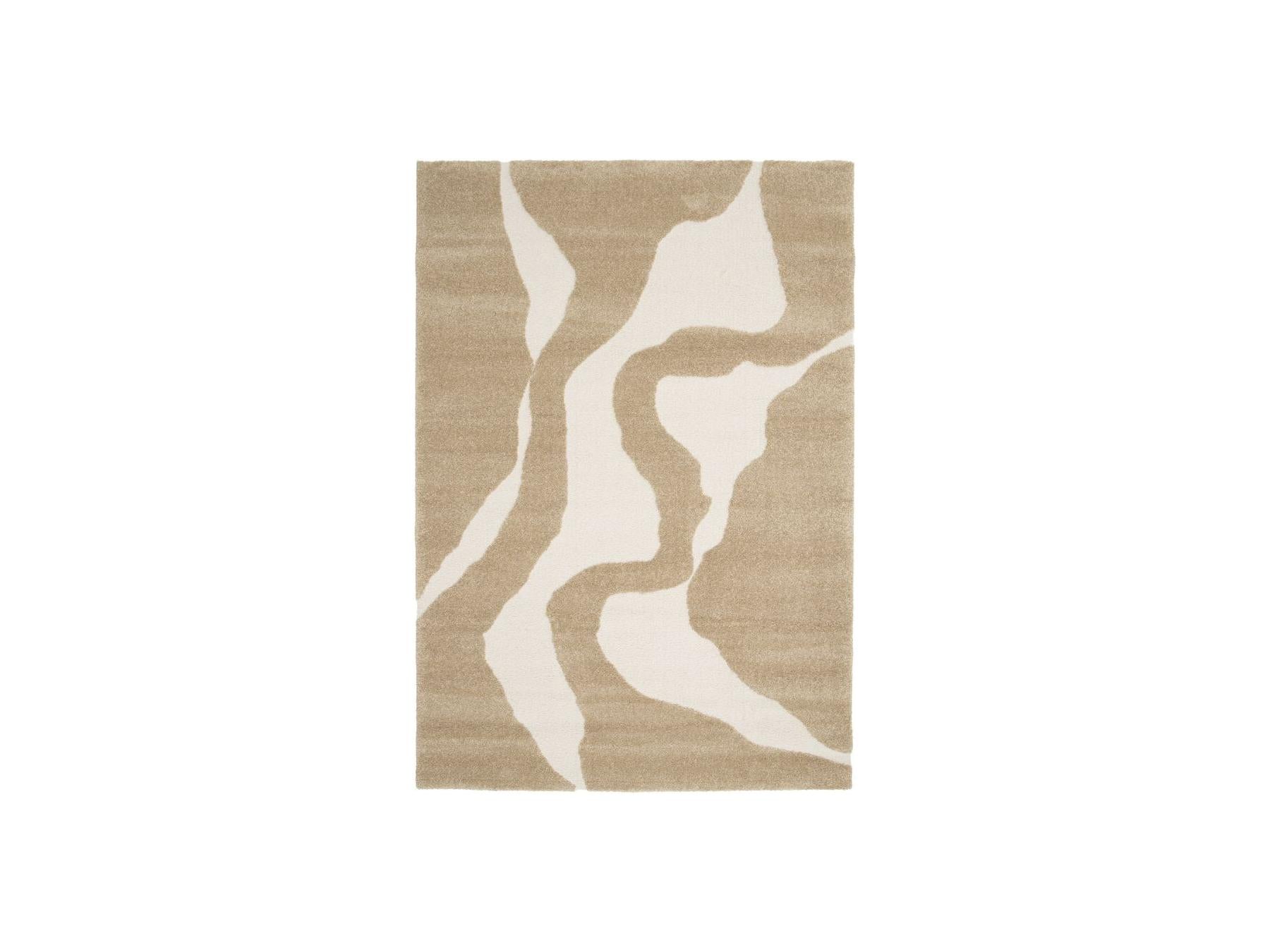 Colas - Tapis Poils Courts - Motif Abstrait - Marron