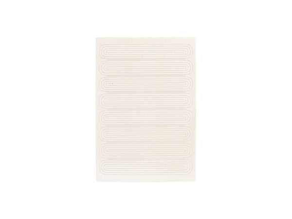 Iago - Tapis Poils Courts - Motif Graphique - Beige