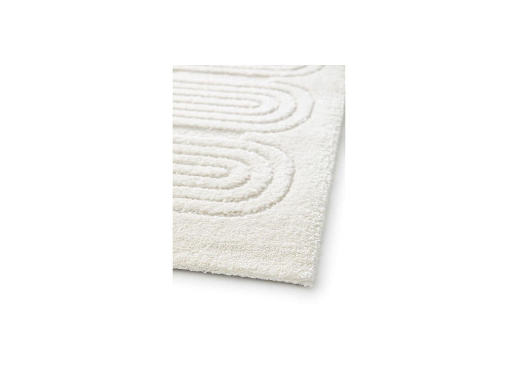 Iago - Tapis Poils Courts - Motif Graphique - Beige