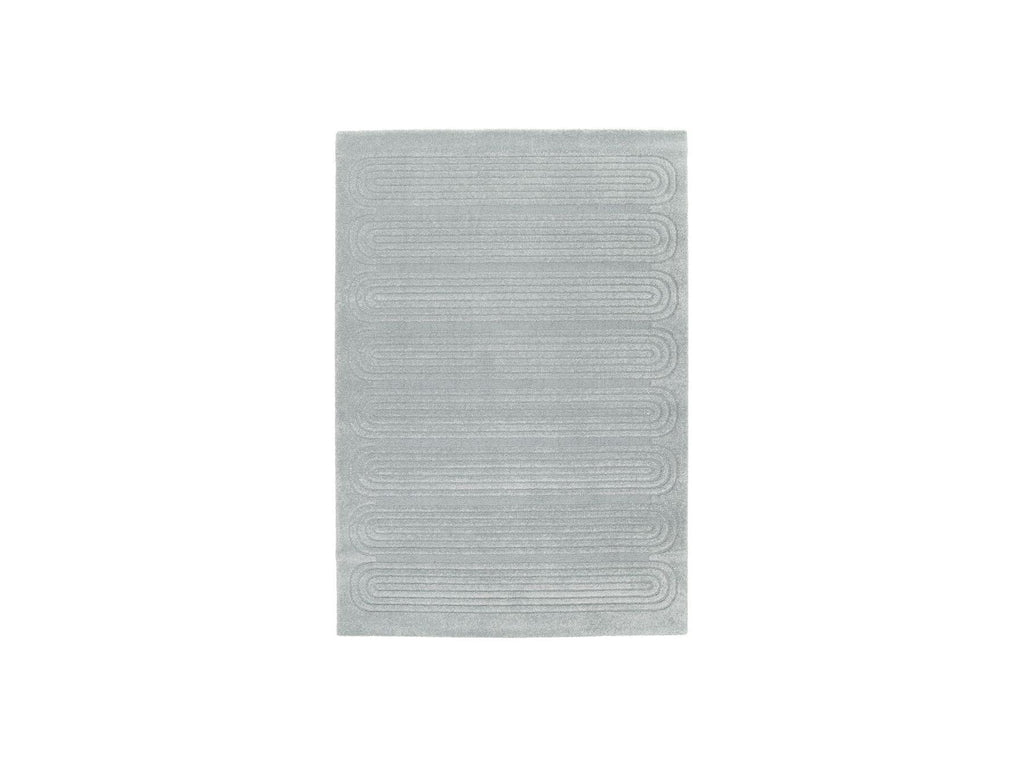 Iago - Tapis Poils Courts - Motif Graphique - Bleu