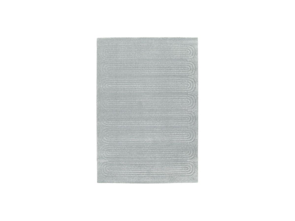 Iago - Tapis Poils Courts - Motif Graphique - Bleu