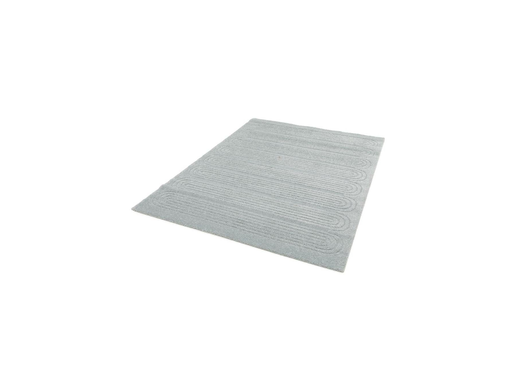 Iago - Tapis Poils Courts - Motif Graphique - Bleu