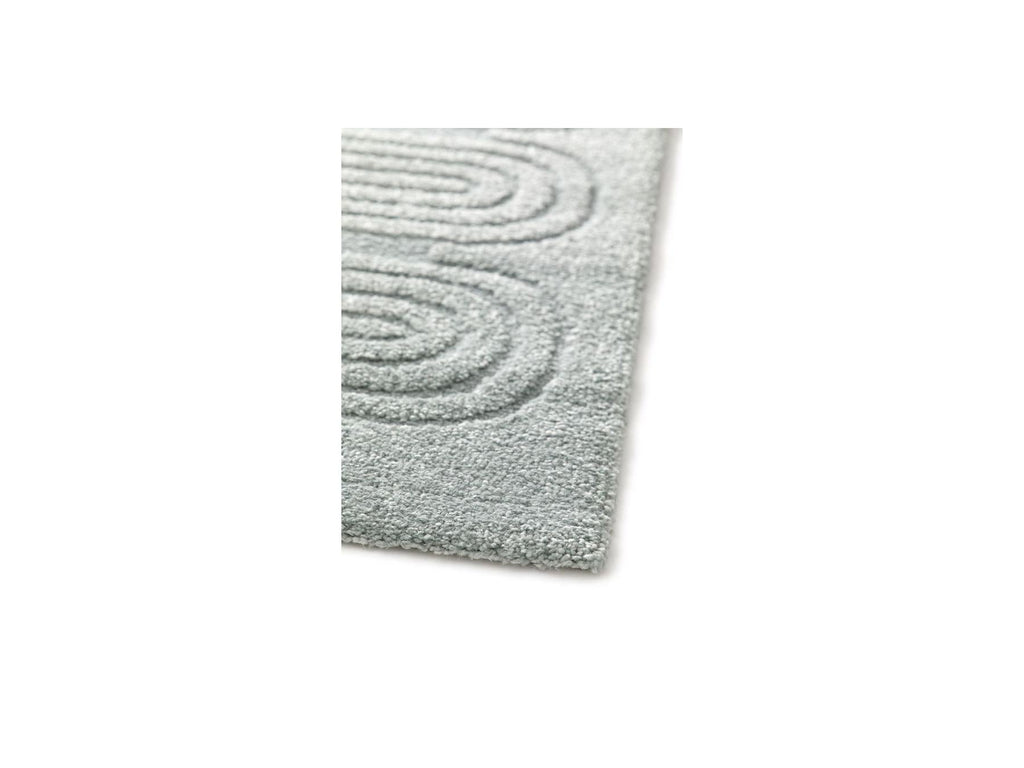Iago - Tapis Poils Courts - Motif Graphique - Bleu