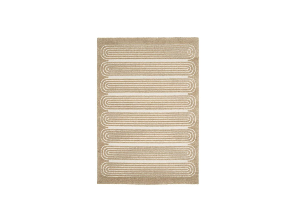 Iago - Tapis Poils Courts - Motif Graphique - Marron